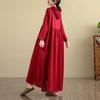 Long Sleeve Plus Size Cotton Vintage Hooded New In Dresses for Women Casual Loose Spring Autumn Dress