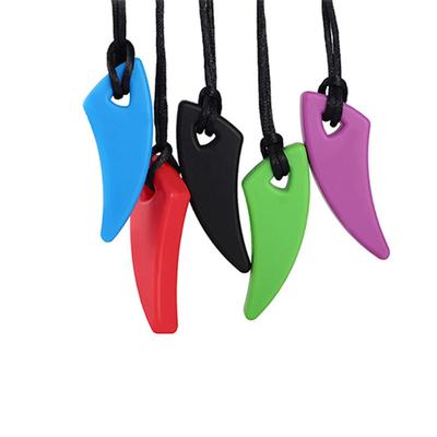 Silicone Anti Autism ADHD Biting Teether Necklace Sensory Chew Teething Toys Chewy Necklace