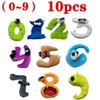 10 pièces 0-9 numéro Lore peluche personnage poupée Kawaii peluche Animal Alphabet Lore peluche jouets pour enfants cadeaux éducatifs