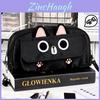 Cat Ears Pencil Case With Embroidery And Large Capacity For School Supplies