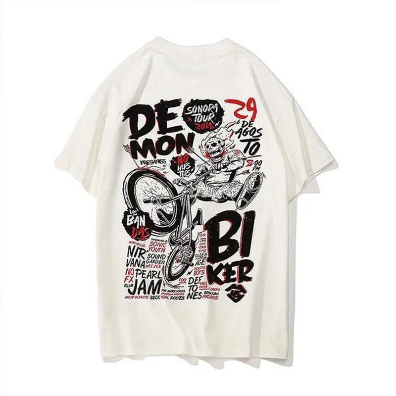 Men High Street T-shirts Oversized O-neck Short Sleeve Casual Shirts Summer Soft Loose Tops Harajuku Trendy Personality Tees