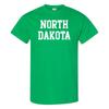 North Dakota Fighting Hawks Basic Block Short Sleeve Unisex Shirt - Irish Green