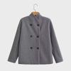 2024 Autumn/Winter Women's Two-Tone Wool Coat: European & American Street Fashion