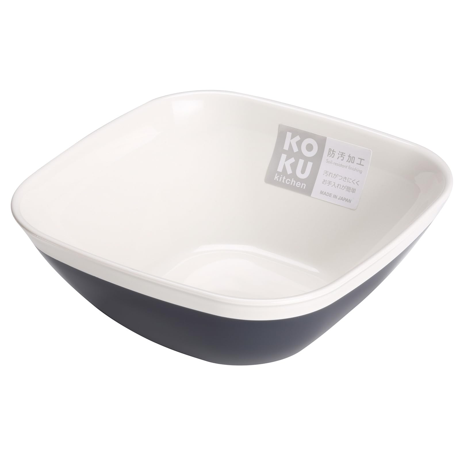 

KOKUBO KOKU Small Bowl, Steel Gray, Square, Made in Japan, Dishwasher Safe, Heat Resistant, Microwave Safe, Lightweight, Shatterproof, Stylish, Cute