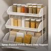 Versatile Freestanding Storage Rack with Raised Rails Space-Efficient Mesh Shelf
