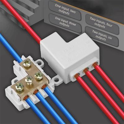 New Spliceable High Power Splitter Conductor Brass 1-6mm² Wire Connector Wiring Connector Electrical