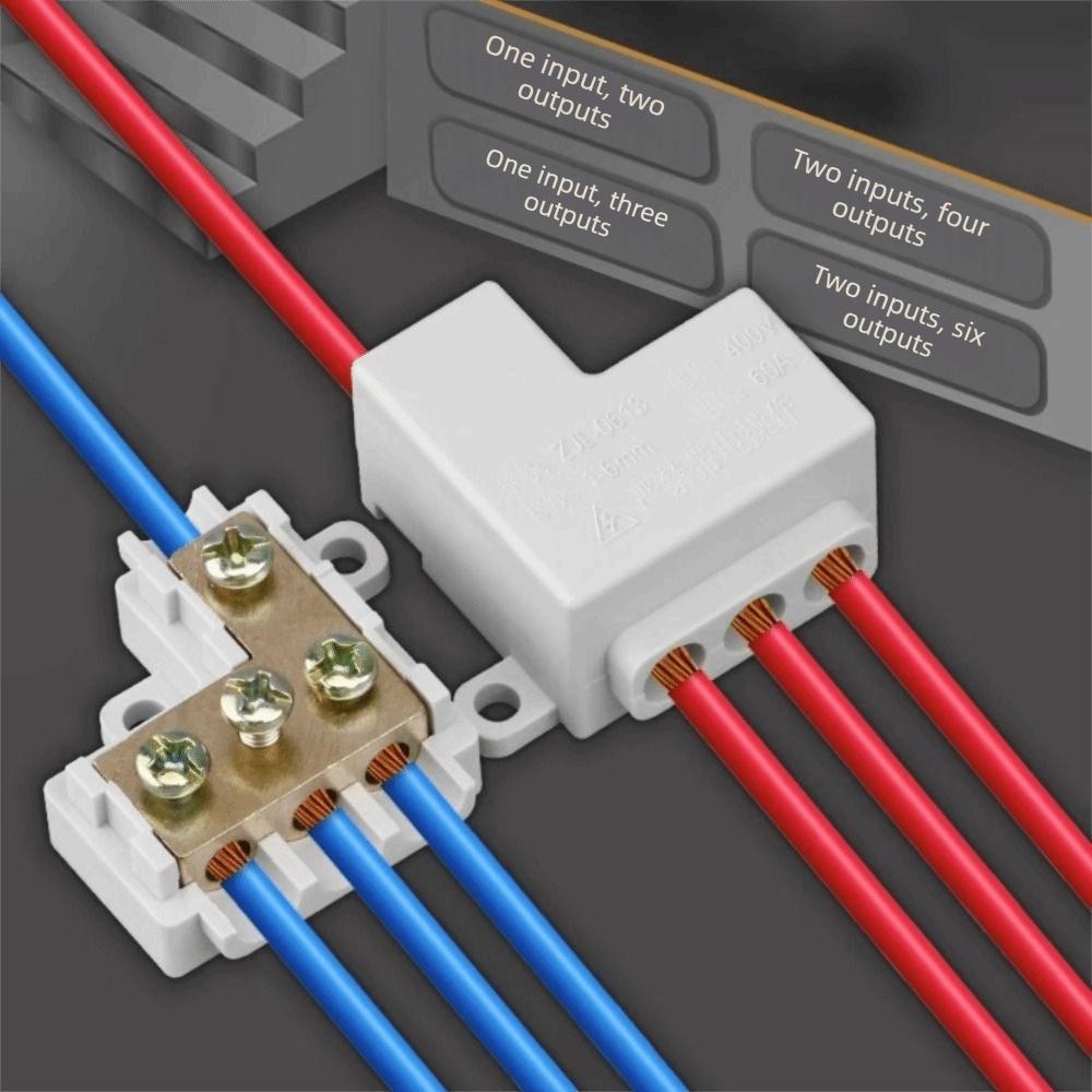 New Spliceable High Power Splitter Conductor Brass 1-6mm² Wire Connector Wiring Connector Electrical