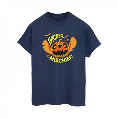 Womens/Ladies Lilo And Stitch Wicked Mischief Cotton Boyfriend T-Shirt