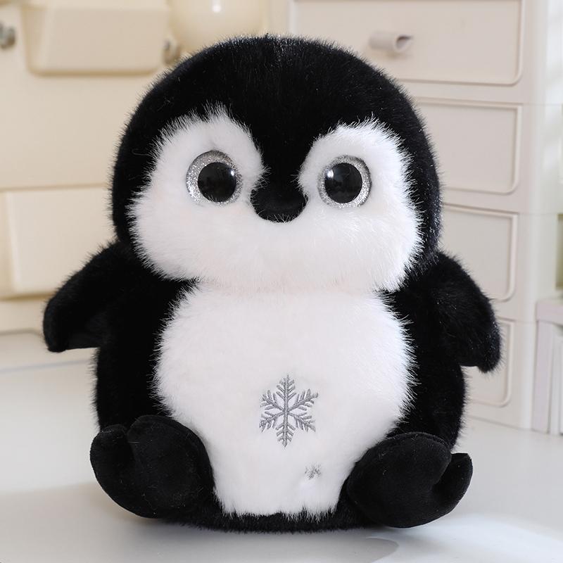 Cuddly Lifelike Polar Penguin Plush Toys Stuffed Chubby Snowflakes Penguin Doll Soft Cozy Hugging Animal Doll Kawaii Gift