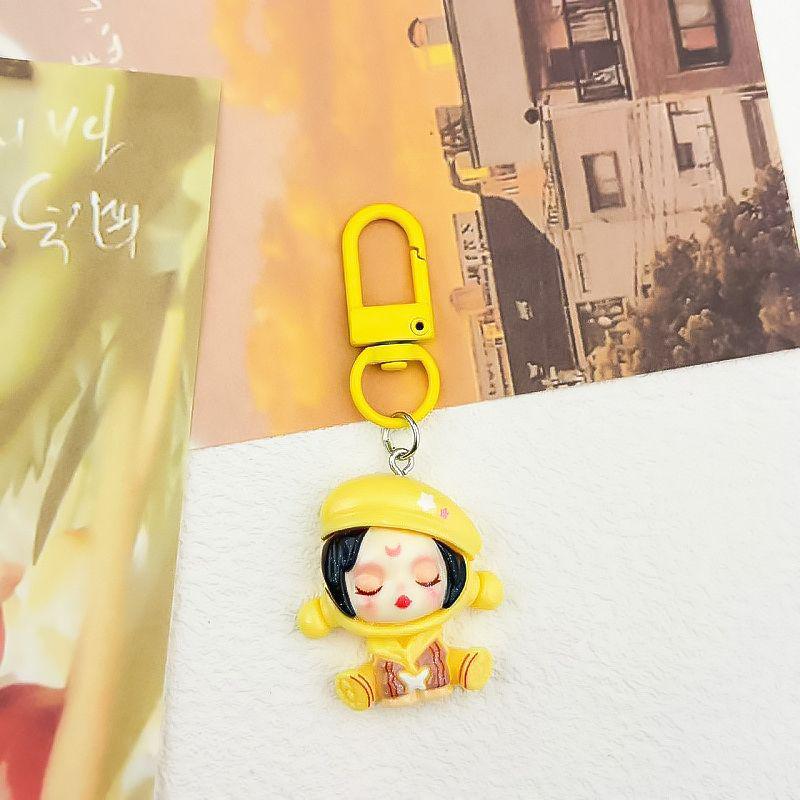 Moe Cartoon Girl Resin Keychain - Cute Bag Pendant & Small Gift