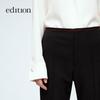 Edition 2024 Winter Red Embroidered Straight-Leg Wool Suit Pants