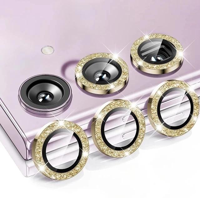 Glitzernder Kameraring für Samsung Galaxy A55 A35 A15 5G A54 A14 A34 Rücklinse Displayschutz Glaskappe Hülle