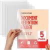 Clear Plastic File Folders for Document, Presentation, Project, or Portfolio Filing, Large Thick Heavy-Duty PET Sleeves for U.S. Letter Size Papers,