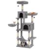 FEANDREA PCT196W01 Cat Tower, Slim Cat Tower, Large Cats, Stationary, Space Saving, Easy Climbing, Large Hammock, Eliminates Lack of Exercise