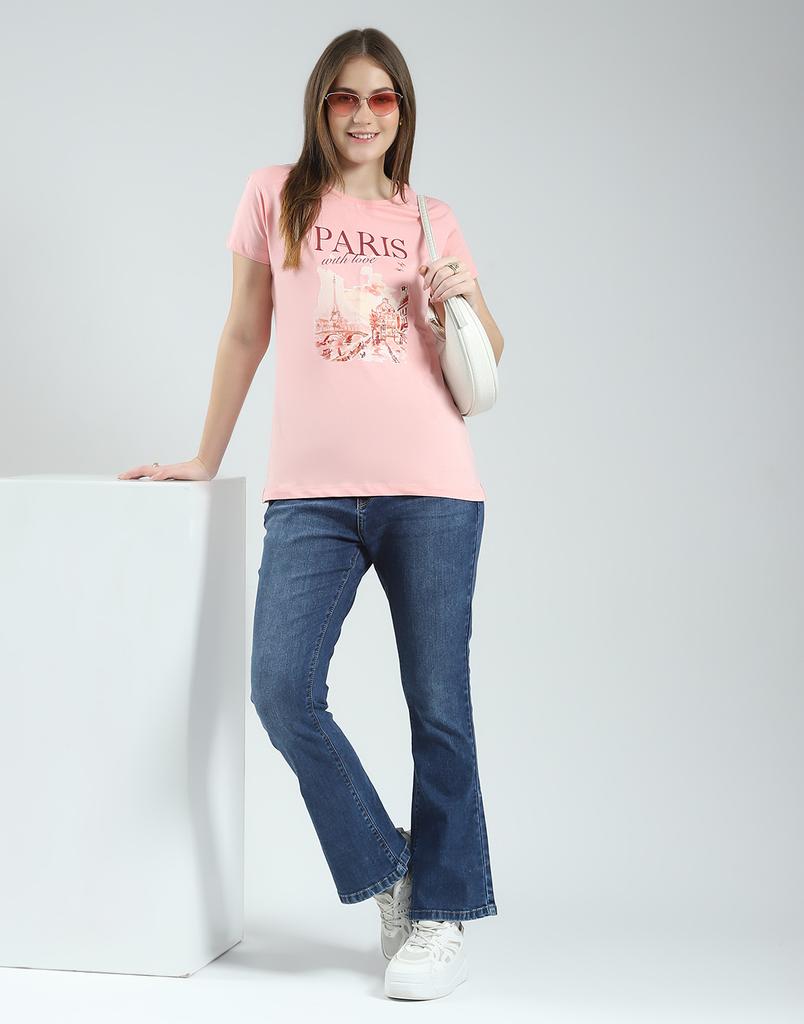 Monte Carlo Womens Printed Round Neck Half Sleeve Regular Fit Cord Set