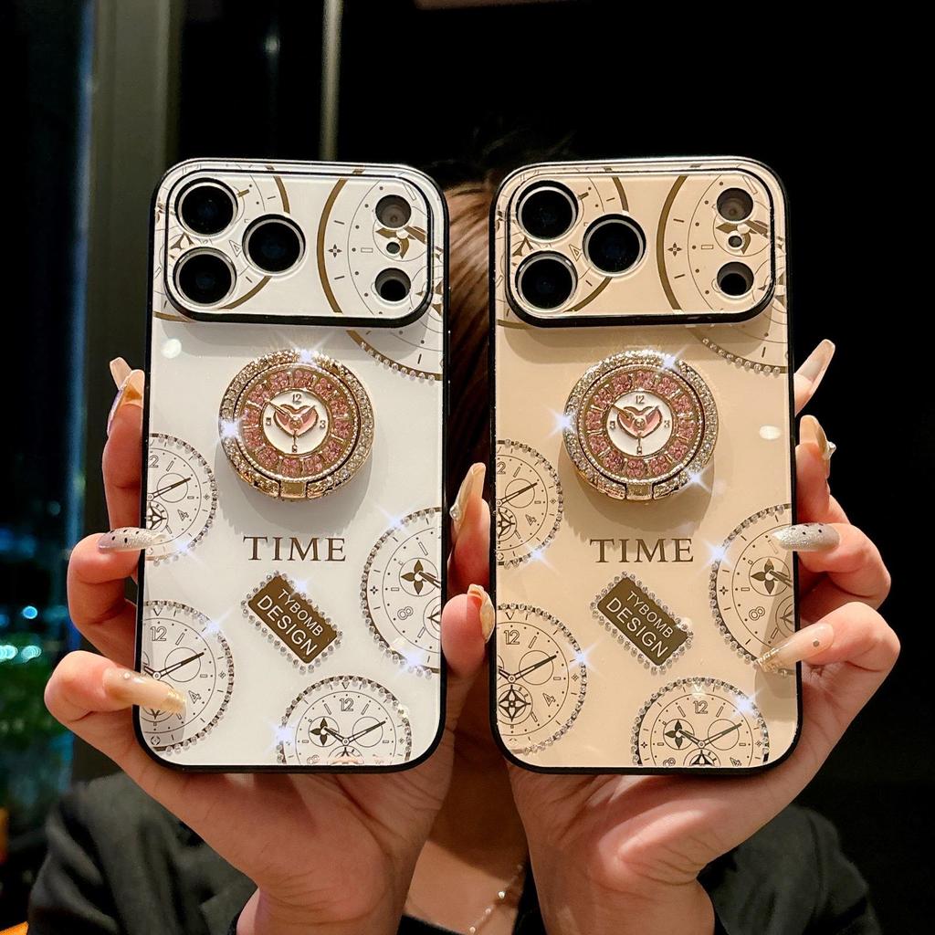 Luksusowe, odporne na upadki etui z uchwytem pierścieniowym dla iPhone 17 Pro Max