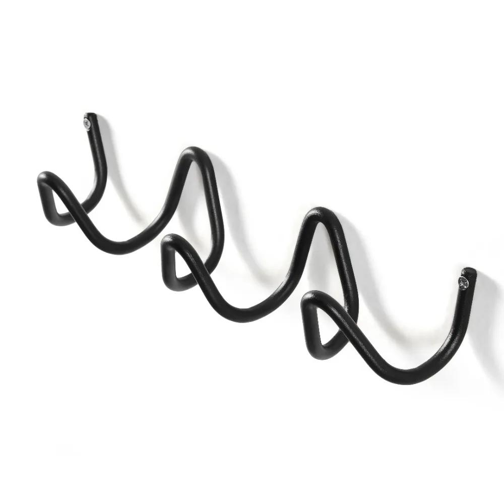 Kovový nástěnný háček ve vlnitém tvaru Minimalistický nástěnný držák na drobnosti Odolný proti vlhkosti a vodě Věšák na oblečení za dveře