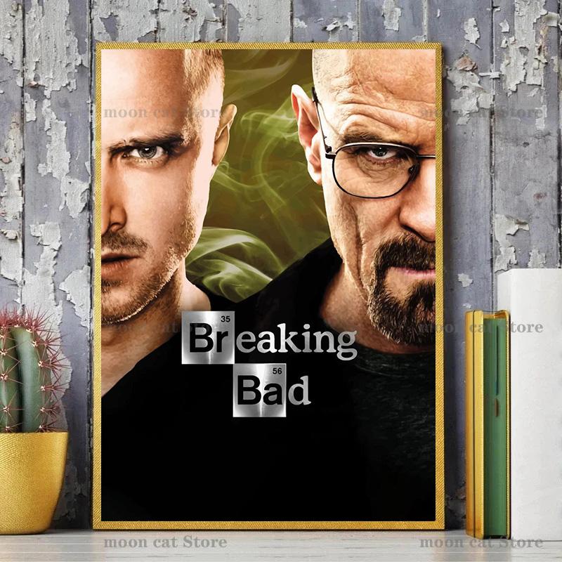 Breaking Bad Klassische Krimi-TV-Serie Poster Leinwandmalerei Heisenberg Drucke Wandkunst Bilder Moderne Heimzimmerdekoration