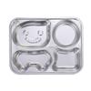 304 Stainless Steel Partitioned Cafeteria Plate Set
