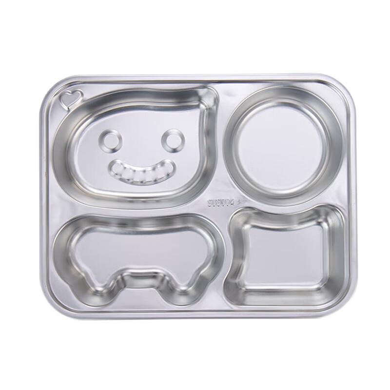 304 Stainless Steel Partitioned Cafeteria Plate Set