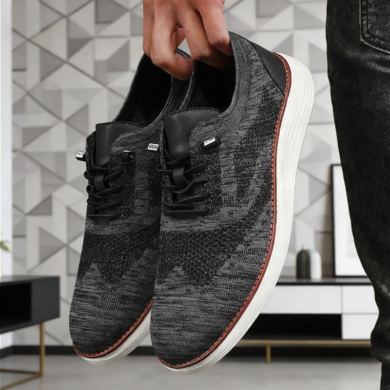 

Men s Casual Sneakers Breathable Mesh Upper Lightweight Comfortable Walking Shoes Fashi Sole Soft Men Footwear Modern Style 39 чёрный