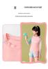 Girls' Two-Piece Long-Sleeve Swimsuit with Sun Protection