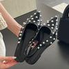 Fashion 2025 New Fashion Metal Rivet Women Flats Sandals Shoes Slides Female Shallow Footwear Pointed Toe Ladies Sandals Slip On Shoes