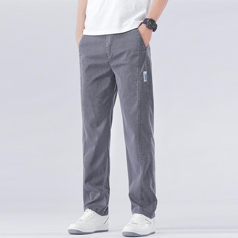 Men's Ultrathin Soft Lyocell Fabric Jeans Loose Straight Denim Pants Design Casual Trousers Plus Size 5XL