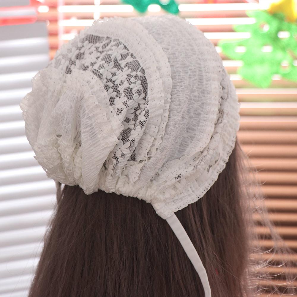 Y2k Beanies Hat Breathable Flower Cap Sweet Embroidered Lace Hat  Apparel Accessories
