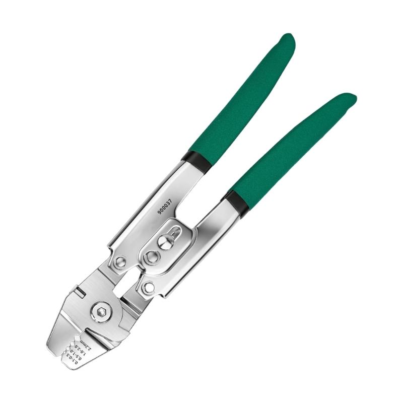 Ferrule Crimp Tool 4 Position Wire Rope Crimping Pliers Xtuosen with Cutter for Rope Repair and DIY Tasks Work