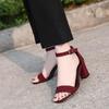 2018 Summer Korean Chunky Heel One-Strap High Heel Sandals for Women, 5cm-7cm