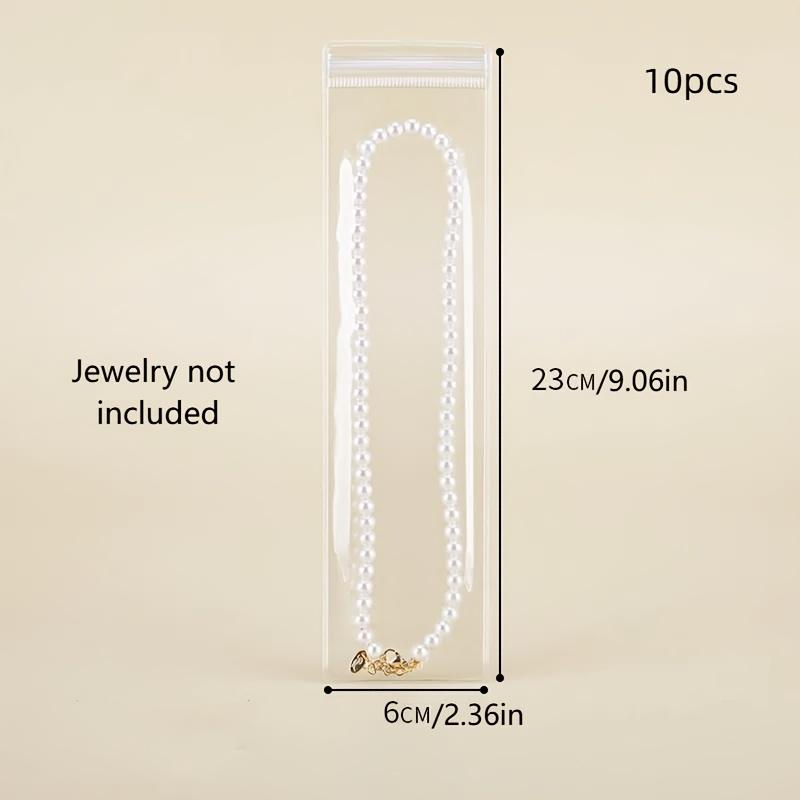 10Pcs/Pack Transparent PVC Jewelry Zipper Bags Transparency Storage Pouches for Rings Earrings Beads (Jewelry Not Included) 10Pcs