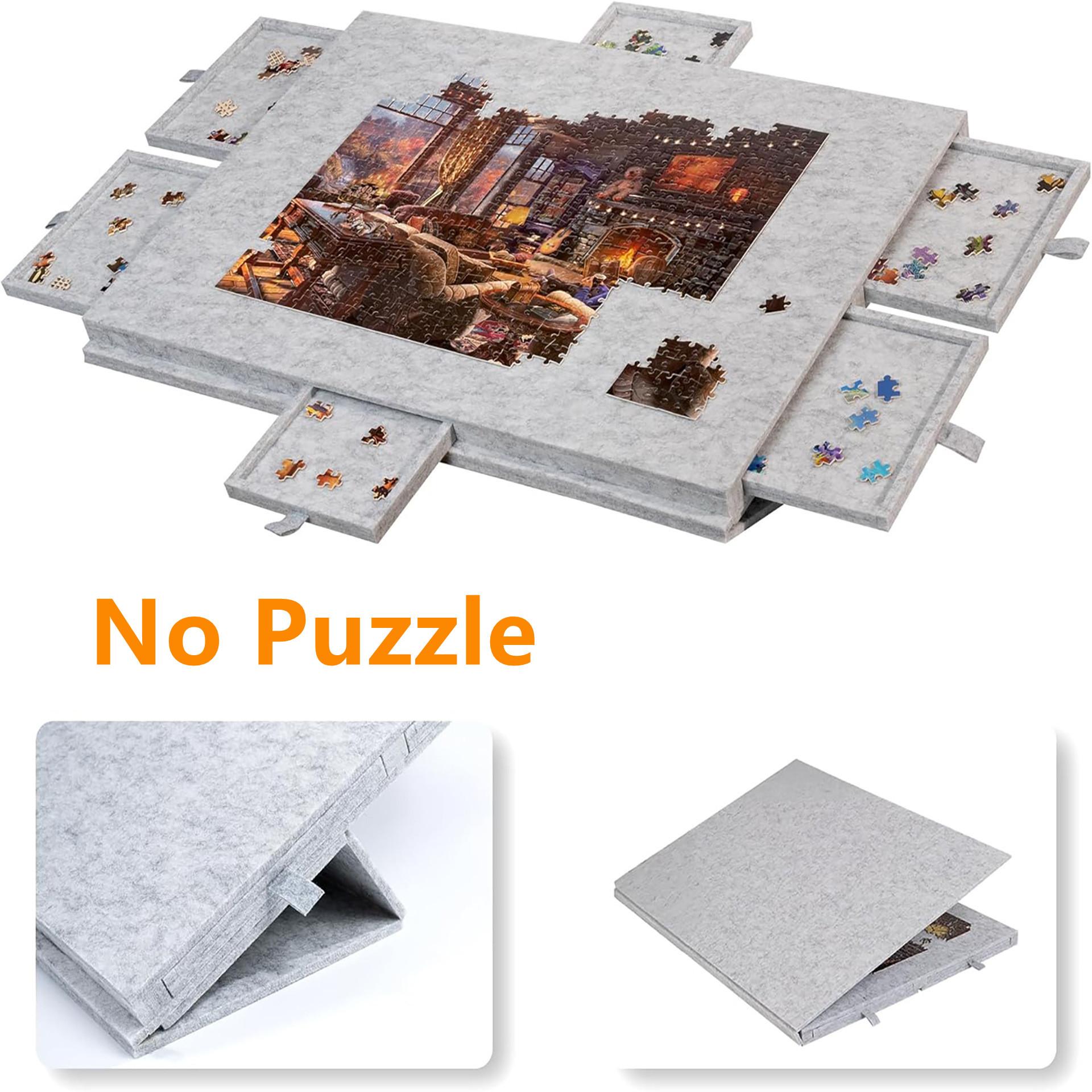 

6-Drawer Puzzle Board Foldable Large Capacity Puzzle Organizer Puzzle Desk Decor Decorative Puzzle Storage Box 40X60X4.2CM серый