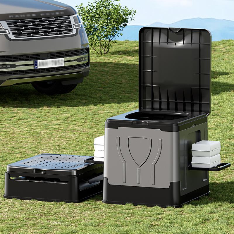 Portable Reusable Mobile Toilet & Camping Trash Can, Durable Outdoor Multifunctional Sanitation Gear, Emergency Camping Supplies