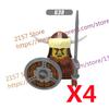 MOC Medieval Figure Building Block Castle Templar Knights Armor Militia Soldiers Gunners Shield Helmet Assembling Brick Toys S26