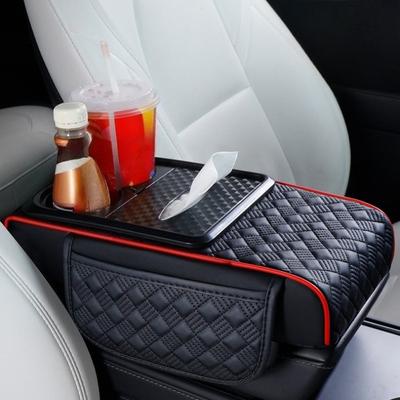 Car Armrest Cushion Cup Holde Car Interior Accessories Universal Auto Center Console Armrest Pillow Arm Rest Cover Memory Foam