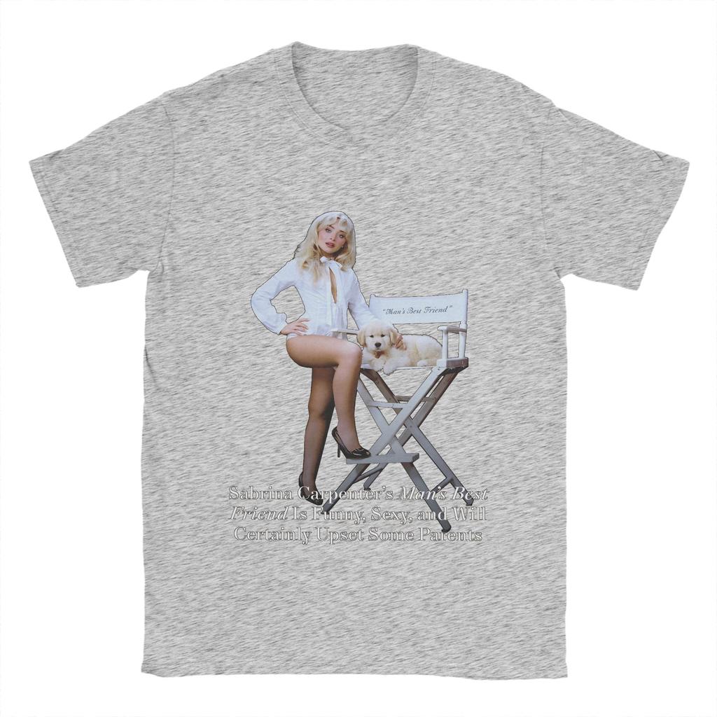 Sabrina Carpenters   T-Shirts Men  Novelty Cotton Tees Crewneck Short Sleeve T Shirt Gift Idea Clothes