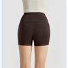 Summer Striped High Waist Yoga Shorts Women Breathable Belly Control Seamless Butt Lift Fitness Running Sports Pants for Female