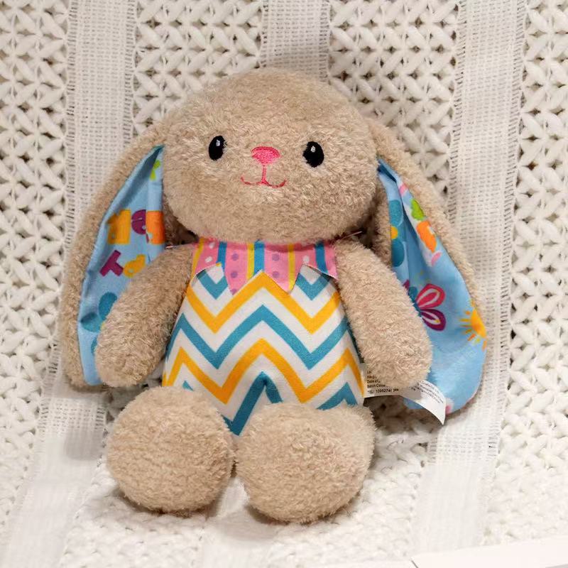 30cm New Simulation Striped Rabbit Doll Stuffed Plush Toy Cartoon Anime Cute Pillow Children's Birthday Gift Interesting Doll