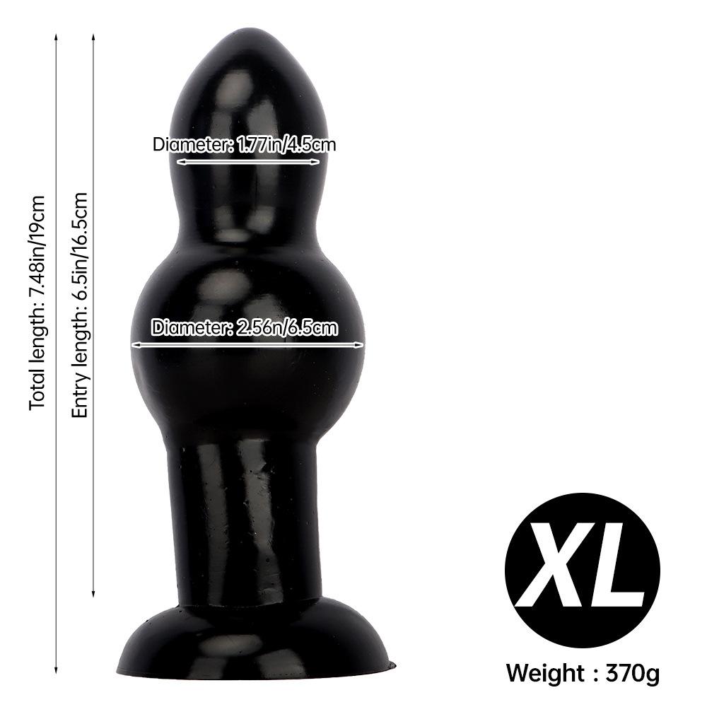 Großer Analplug Sexspielzeug Analdildos Schwarzer Penis PVC Realistischer Schwanz Fisting Sklave Pegging