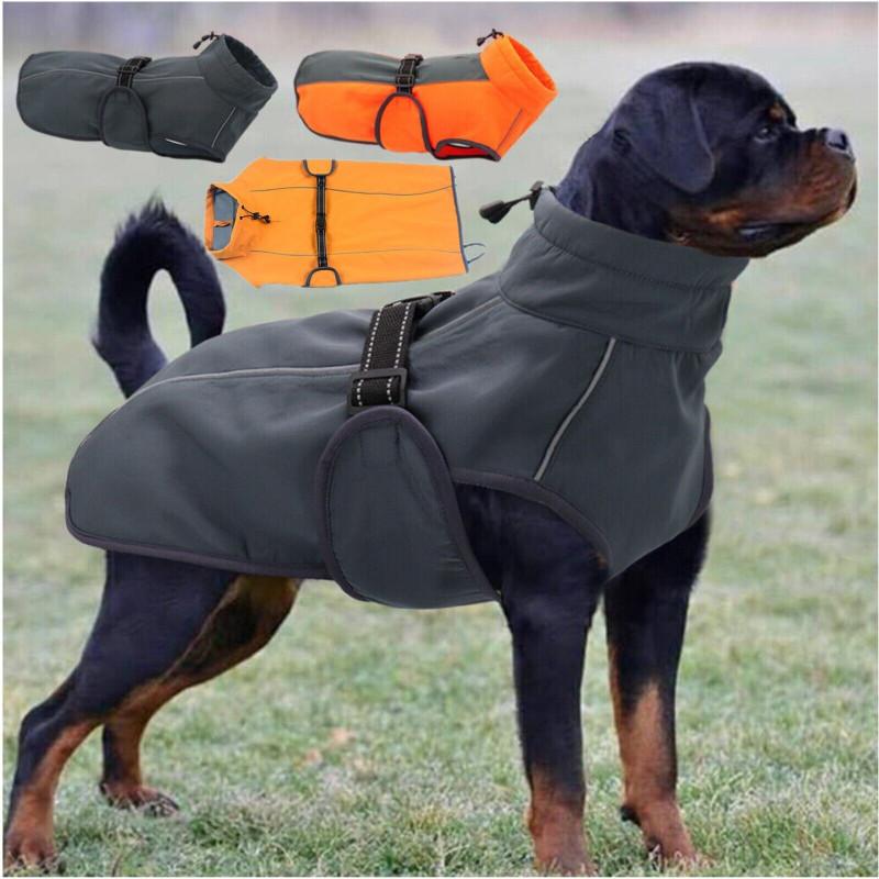 Reflective Warm Dog Jacket For Large Breeds Autumn Winter Cozy Pet Apparel