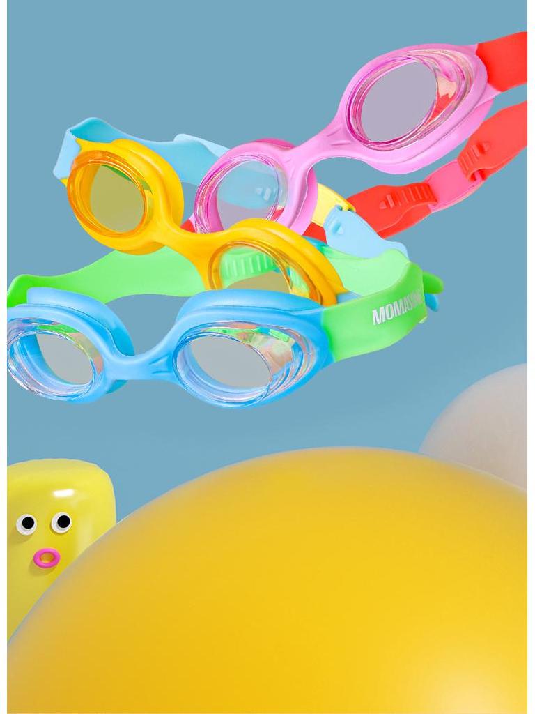 Occhialini da nuoto in silicone anti-appannamento per bambini - Impermeabili, Attrezzatura da allenamento ad alta definizione per bambini