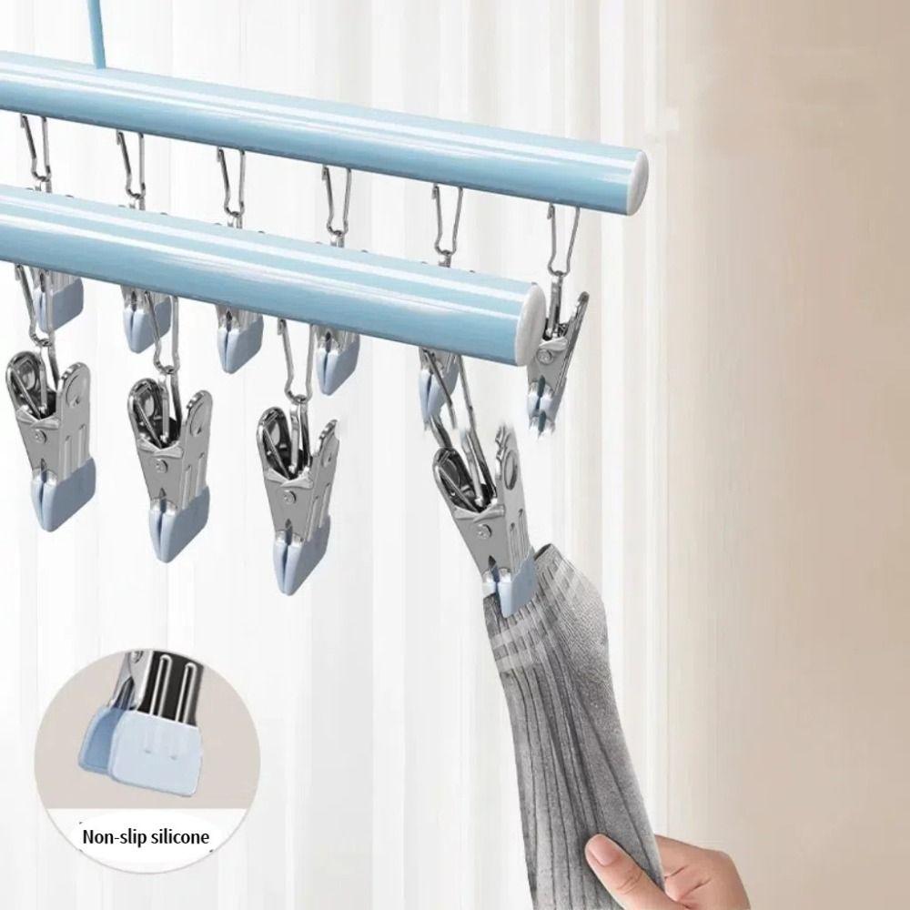 10 Clip Clothes Hanger Non-marking Clothes Drying Rack New Sock Clip