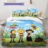 Maya the Bee  Pattern Bedding Quilt Set  Home Decoration  Gift (1 * Duvet Cover + 2 * Pillowcase  Without Core)