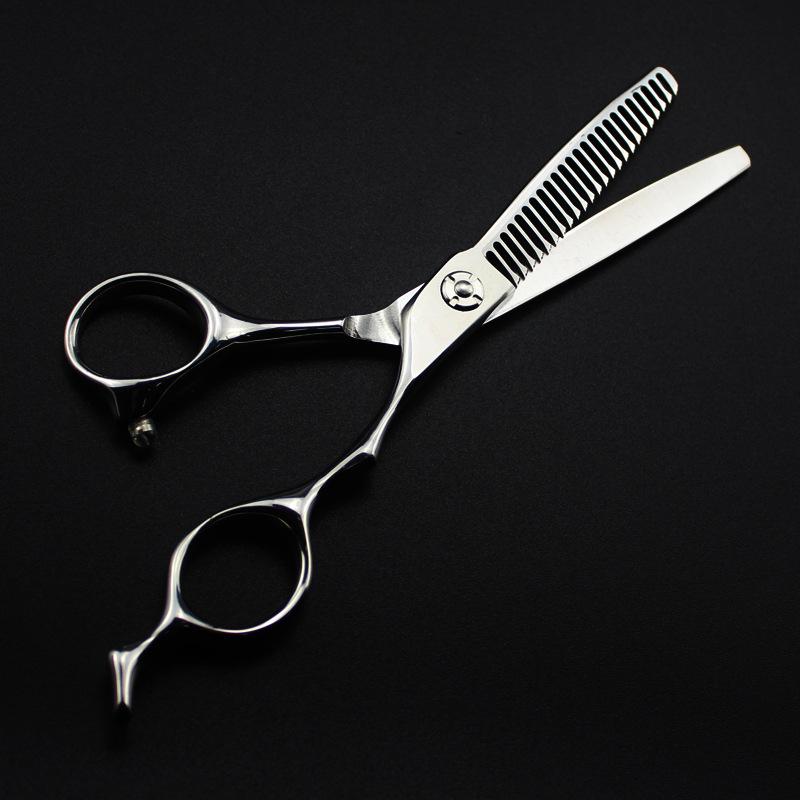 Professional 440C 6 '' Upscale Silver Hair Scissors Haircut Thinning Barber Makas Hair Cutting Shears Hairdresser Scissors