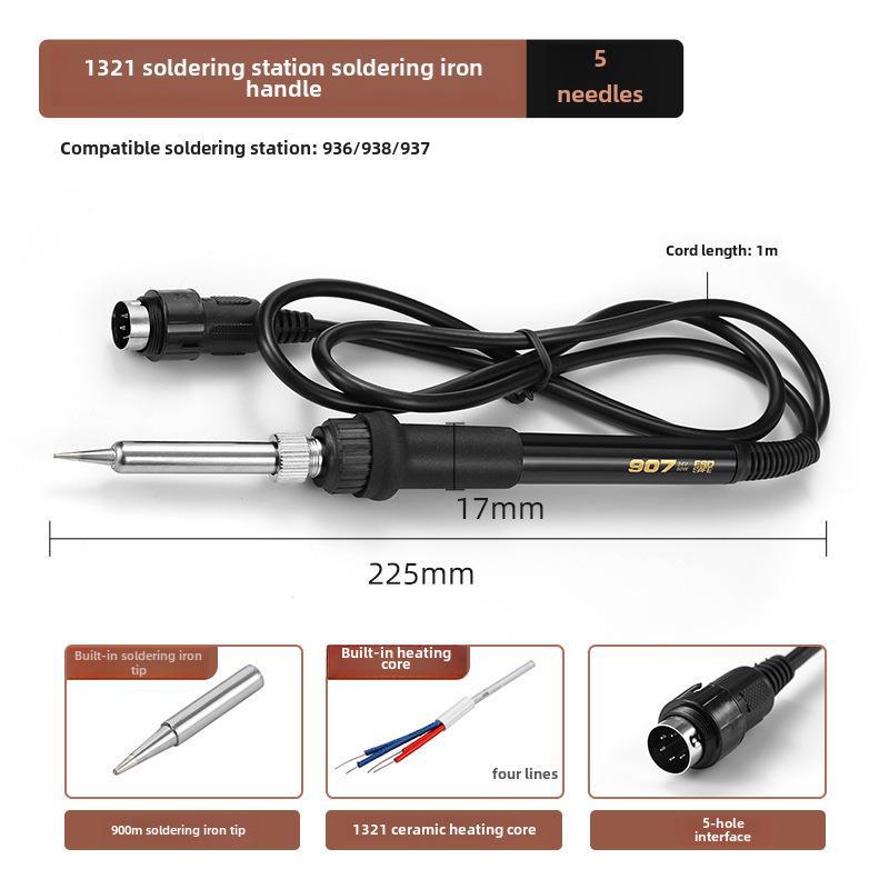 936 Adjustable Temperature Soldering Station Handle with 1321/1322 Metal Heating Core