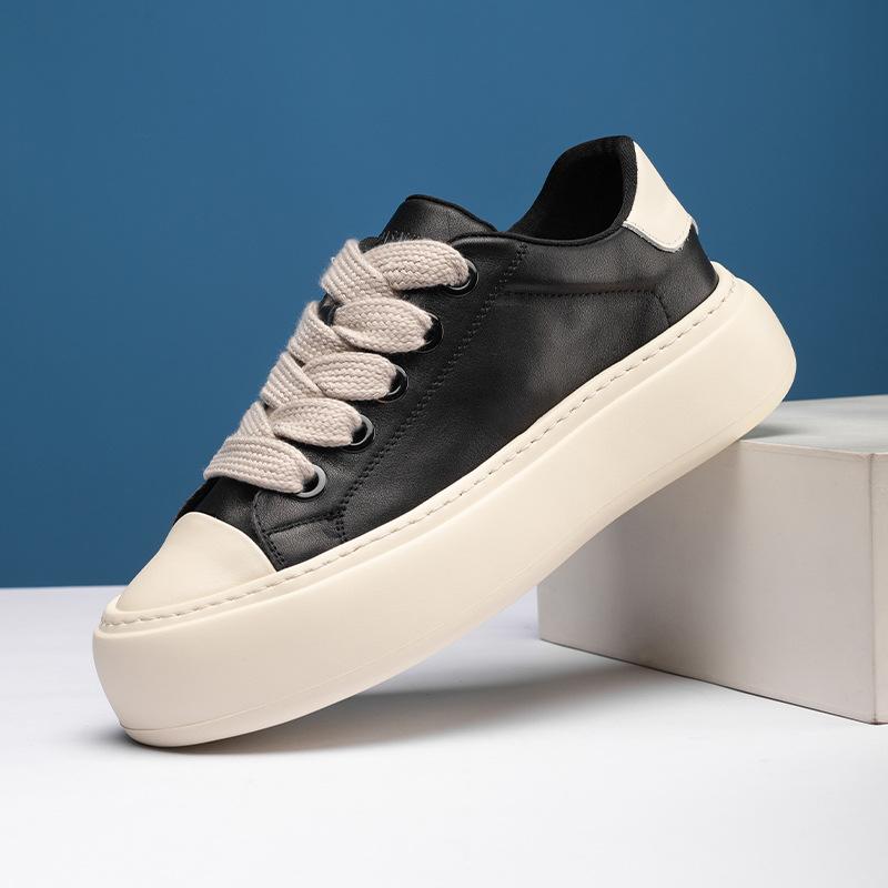 2025 Direct Supply Bread Shoes Men's Fashion Spring New Casual Board Shoes Versatile Korean Version Platform Sports Casual Shoes Batch