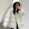 2026 Daunen-Kapuzenjacke Winter Damen Weiße Entendaunen Damen Neue Jacke