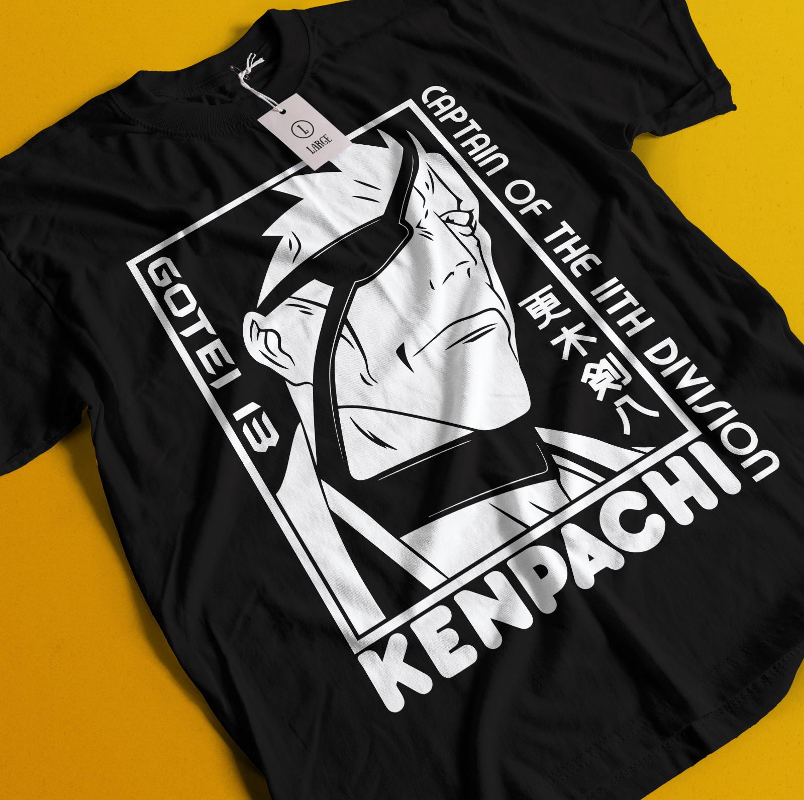 

Zaraki Kenpachi Shirt Bleach Anime Tshirt Ichigo Bankai T-Shirt Mens Womens Tees Top Aizen Yhwach Tee XL