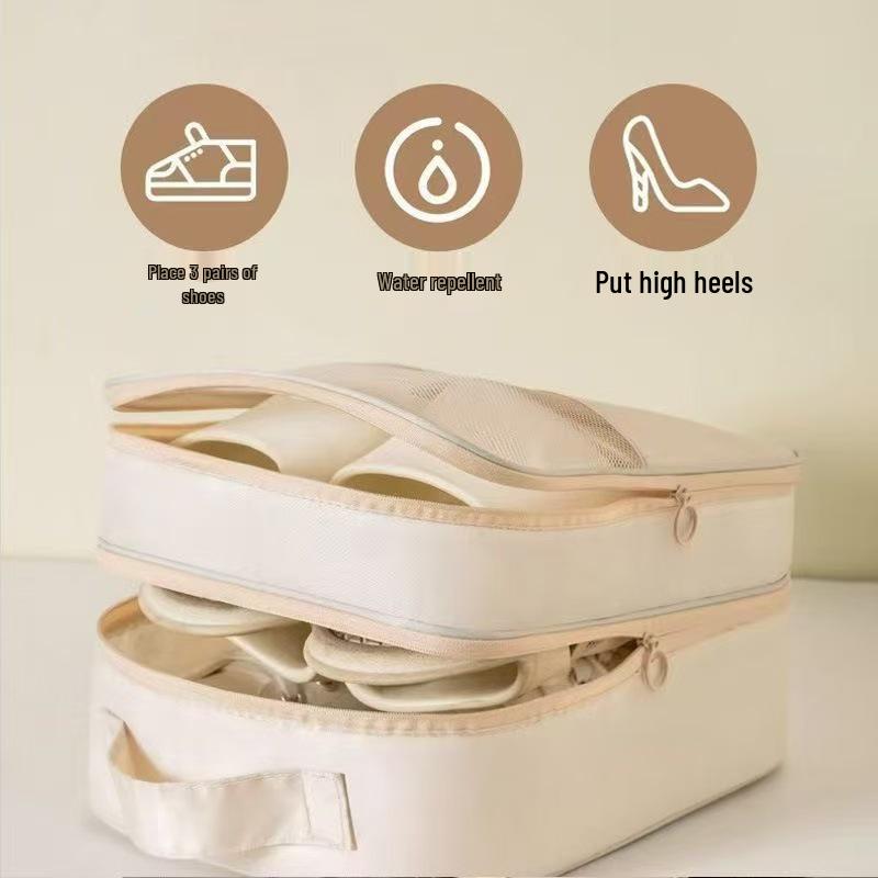 Portable Waterproof Shoe Storage Bag, Large Capacity with Suitcase Attachment, Dustproof New Style.
